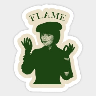 Flame White Widow Engraving Sticker